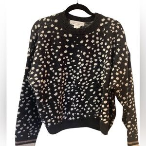 Salt Water Luxe Women’s Wendy Pullover Sweater Black White Size: Medium